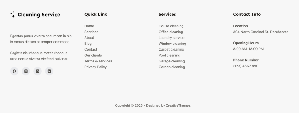 Cleaning Footer 2