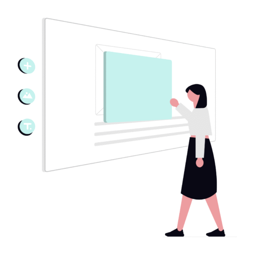 A Woman Looking At A Website