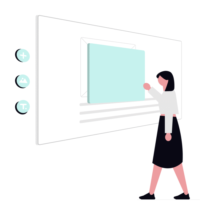 A Woman Looking At A Website A Woman Looking At A Website